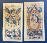 19th Century Italian Tarot Cards Bordoni c.1890 Milan Italy 78/78