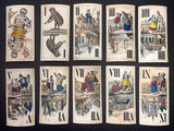 c.1870  Austrian Monkey Tarot by Josef Glanz