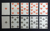 c.1760 Old French Playing Cards Lyon 32/32 Standing Courts